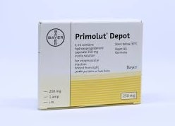 Primolut depot (Hydroxyprogesterone) 250mg/1ml IM injection